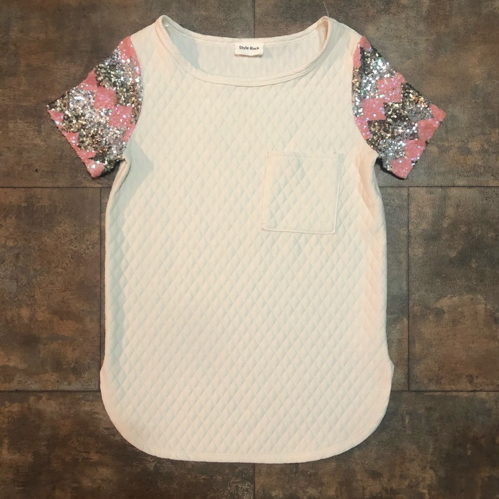 Style Rock | Sequin Sleeved Top